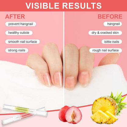 3Pcs Cuticle Oil Pen for Nail Care Oil Kit Hangnail Treatment