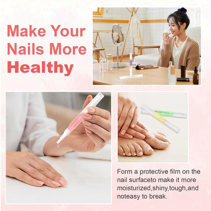 3Pcs Cuticle Oil Pen for Nail Care Oil Kit Hangnail Treatment