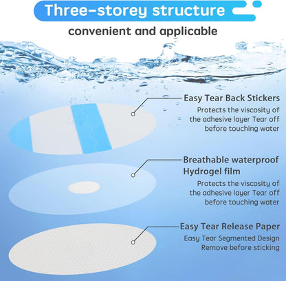 50-Pack Disposable Waterproof Ear Stickers – Baby Ear Protection Covers