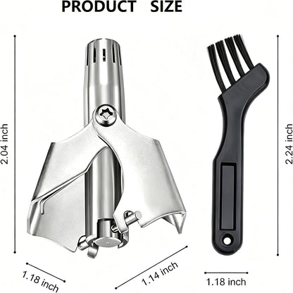 4Pack Manual Nose Hair Trimmer, Stainless Steel  with Cleaning Brush
