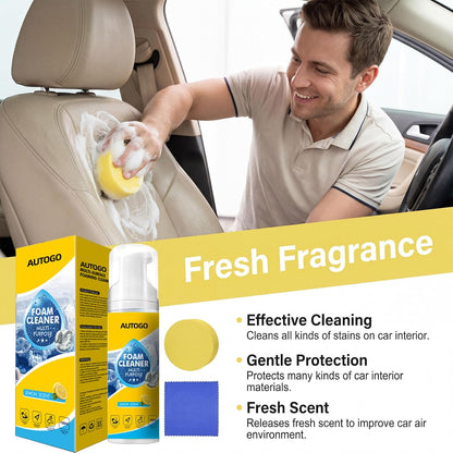 4-in-1 Foam Cleaner Spray for Car & Home with Sponge