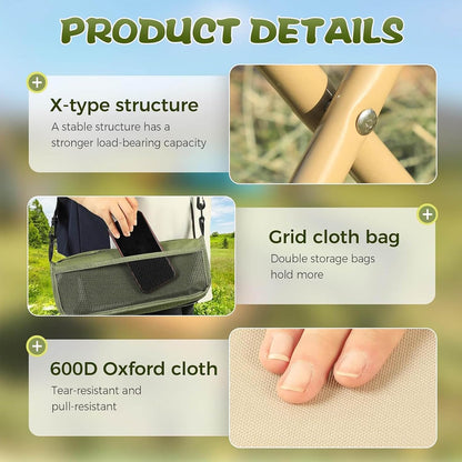 Collapsible Stool Folding Stool for Fishing Hiking