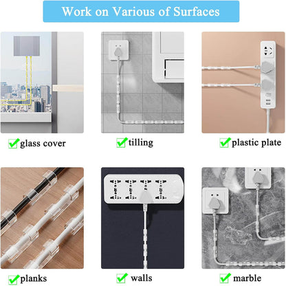 30 Pcs Multi-Purpose Cable Organizer Adhesive Wire Clip
