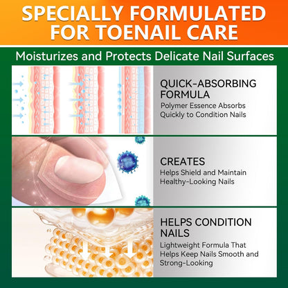 16 PCS Nail Patches for Toenail Repair Support for Damaged, Thick, or Yellow Toenails, Natural Formula