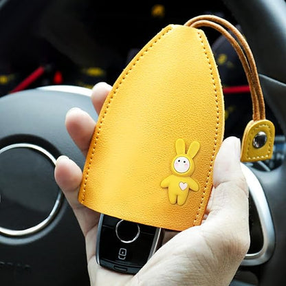 Cute Cartoon Pull-out Key Case-Quick Pull Design Anti-Scratch Key Pouch-4 Pack