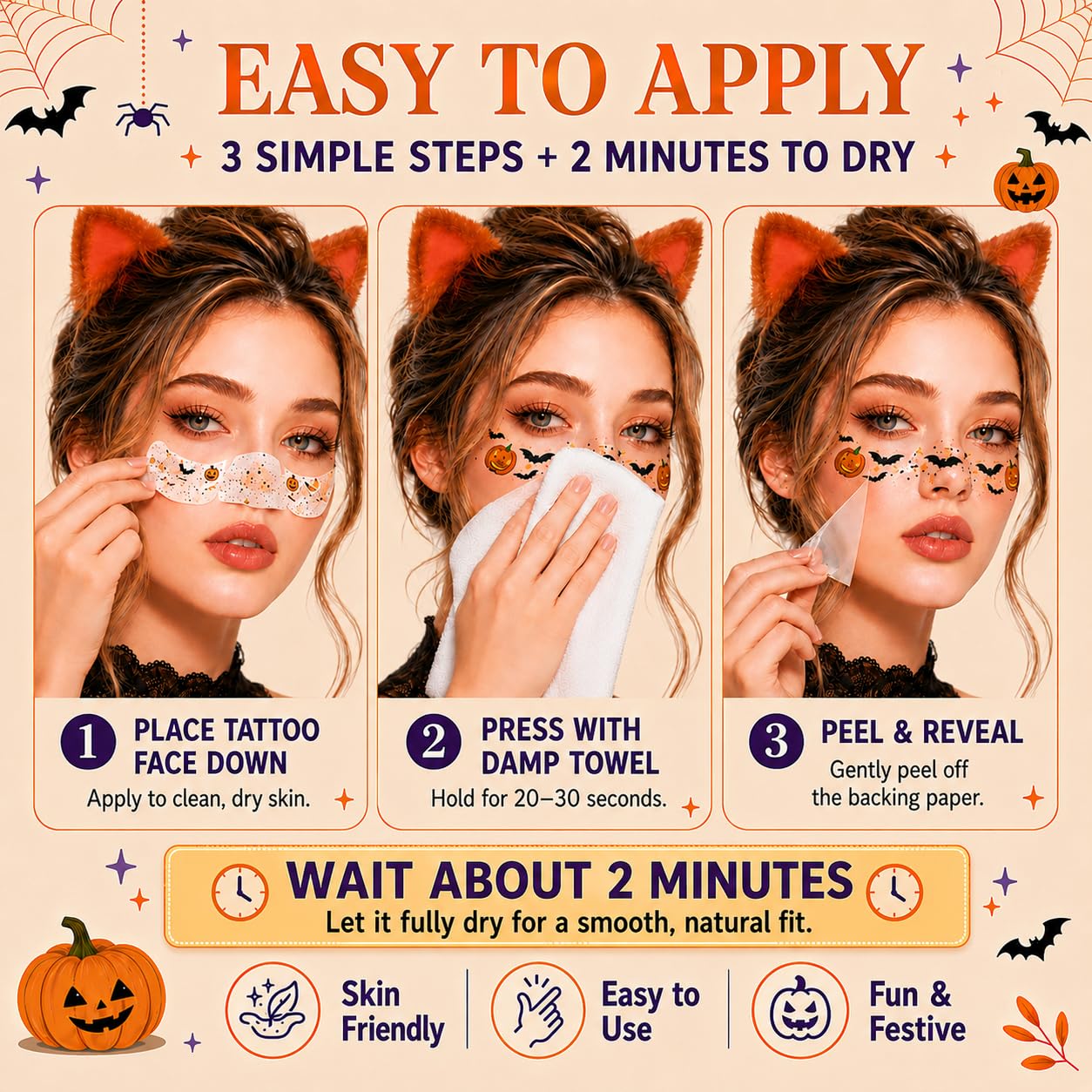 24 Pcs Halloween Face Glitter Makeup Patches