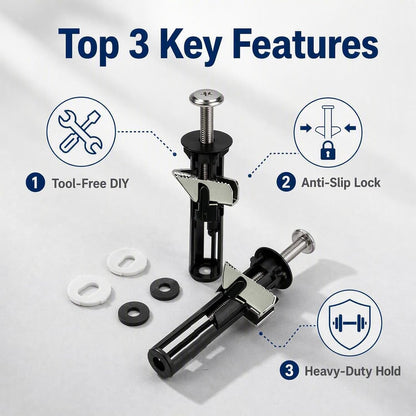 Universal Toilet Seat Bolt Kit, Toilet Seat Replacement Parts Kit-4 Pack