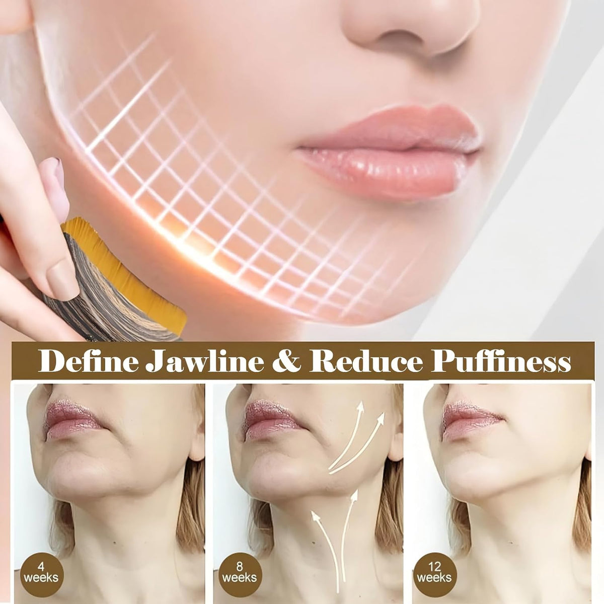 2Pack Lymphatic Contour Face Brush - Double Chin Reducer & Lymphatic Drainage