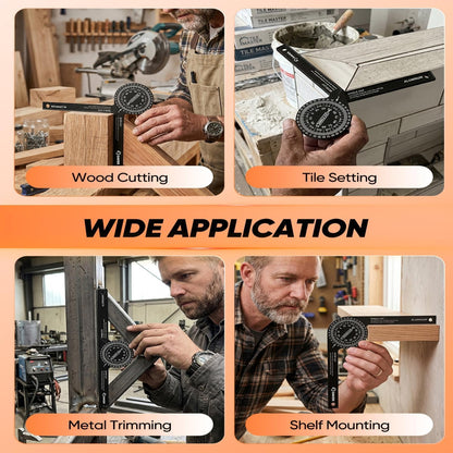 Aluminum Alloy Miter Saw Protractor | 7-Inch Rust-Resistant Angle Gauge