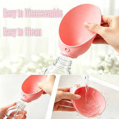 Portable Dog Water Bottle with Foldable Bowl – Leakproof Pet Water Dispenser for Walking, Hiking & Travel