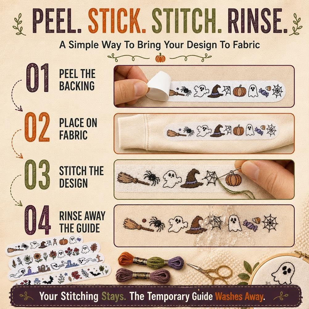 Halloween Embroidery Pattern Set
