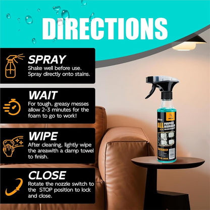 Multifunctional Heavy-Duty Degreasing Spray — Lemon Scent / Rapid Stain Removal