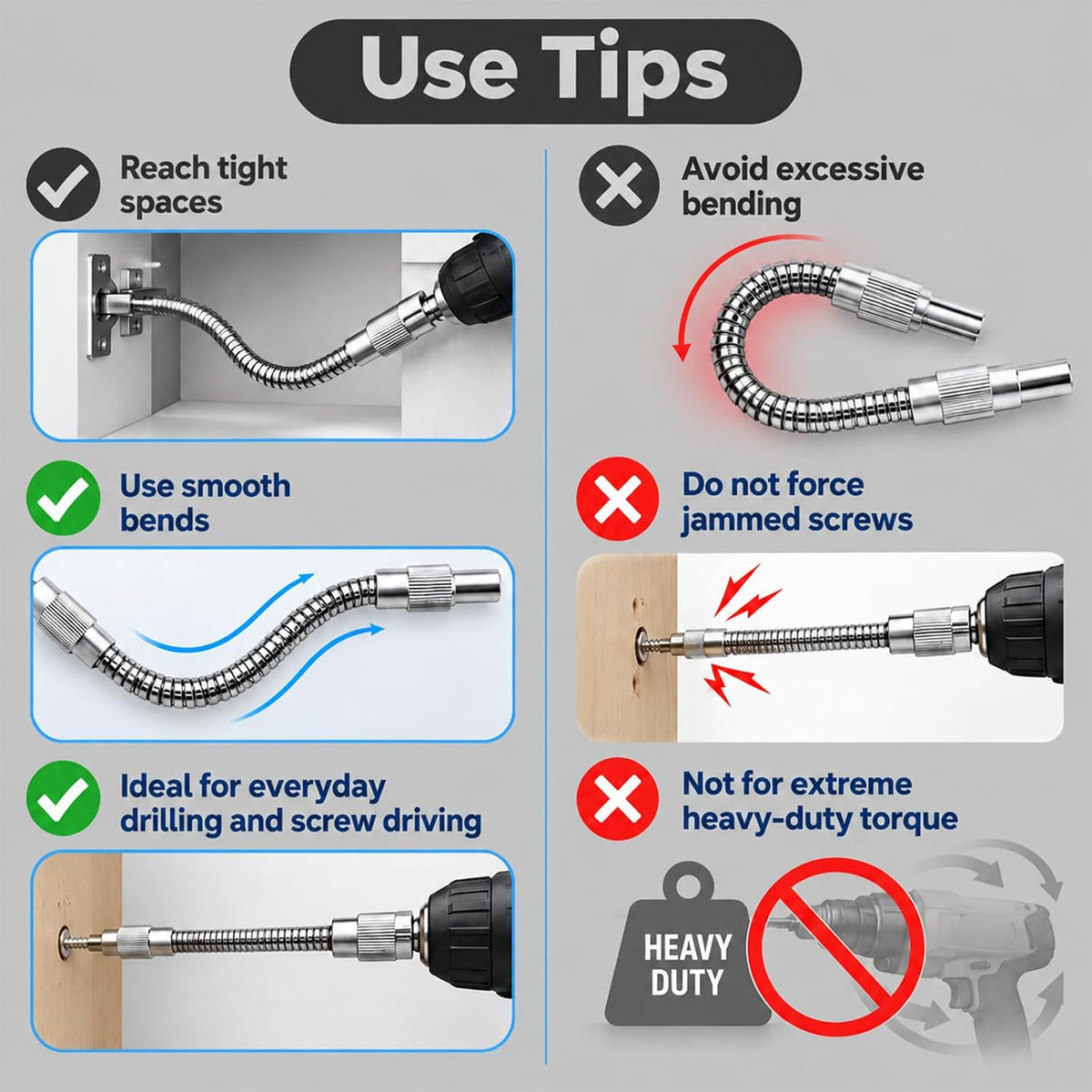 Flexible Drill Bit Extension