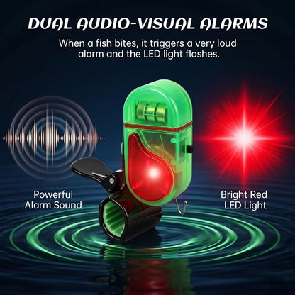 Fishing Bite Alarm with Flashing Light for Night and Day Fishing