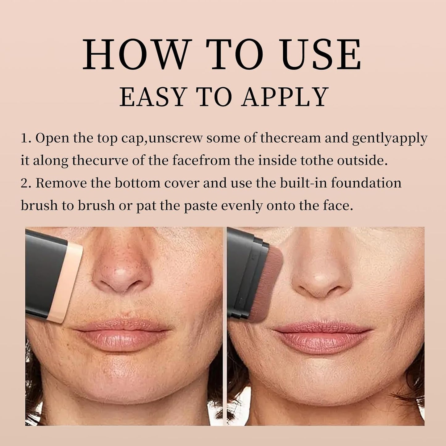 2-in-1 Concealer & Foundation Stick with Built-in Brush