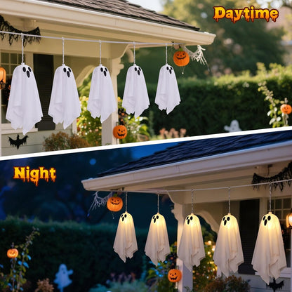 Halloween Decorative String Lights – Ghost-Shaped Decorations