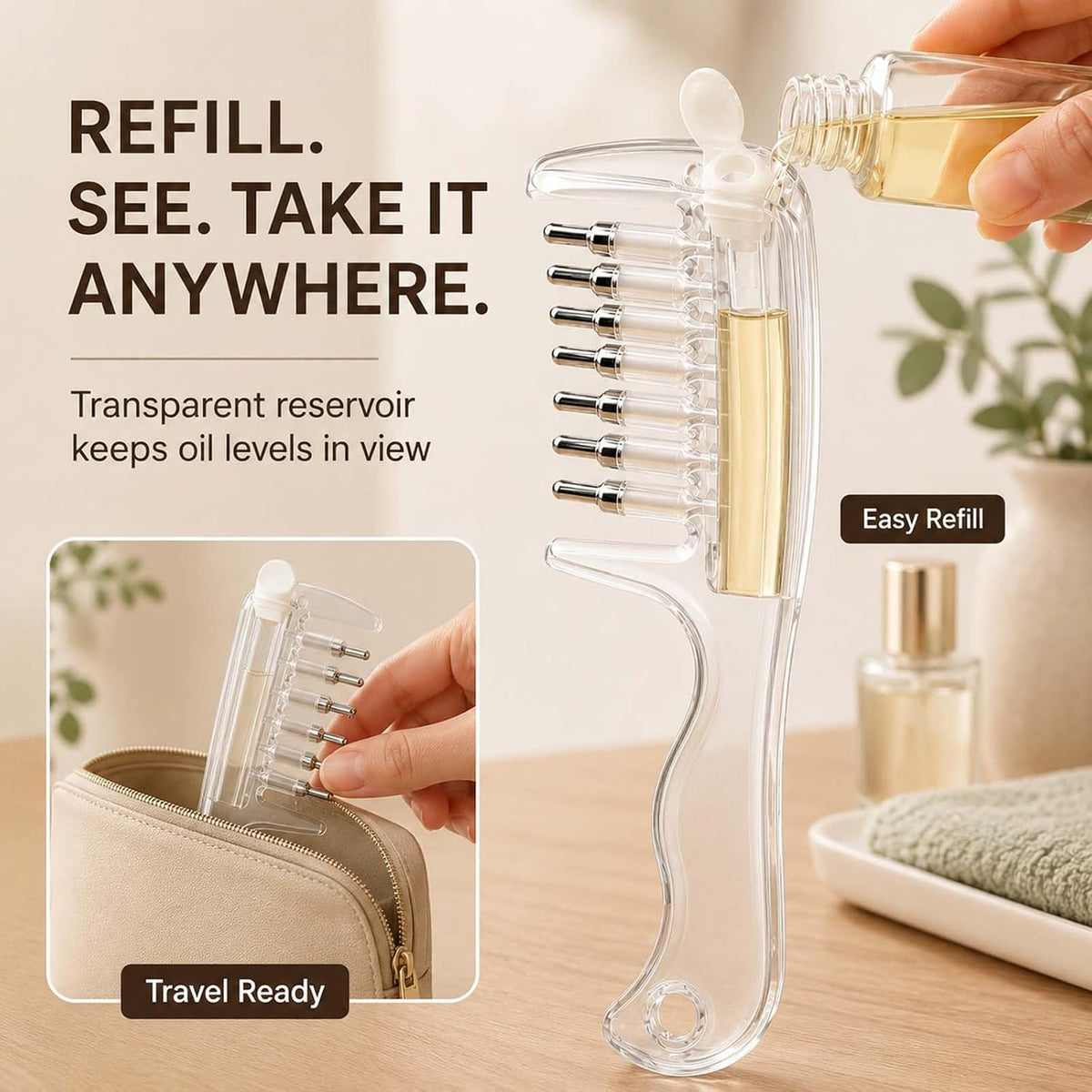 Hair Oil Applicator Comb