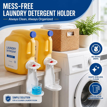 2 PCS Laundry Detergent Dispenser Holder with Press Nozzle Switch