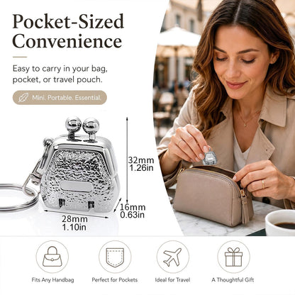 Mini Stainless Steel Nail Clipper Keychain – Portable Wallet-Style