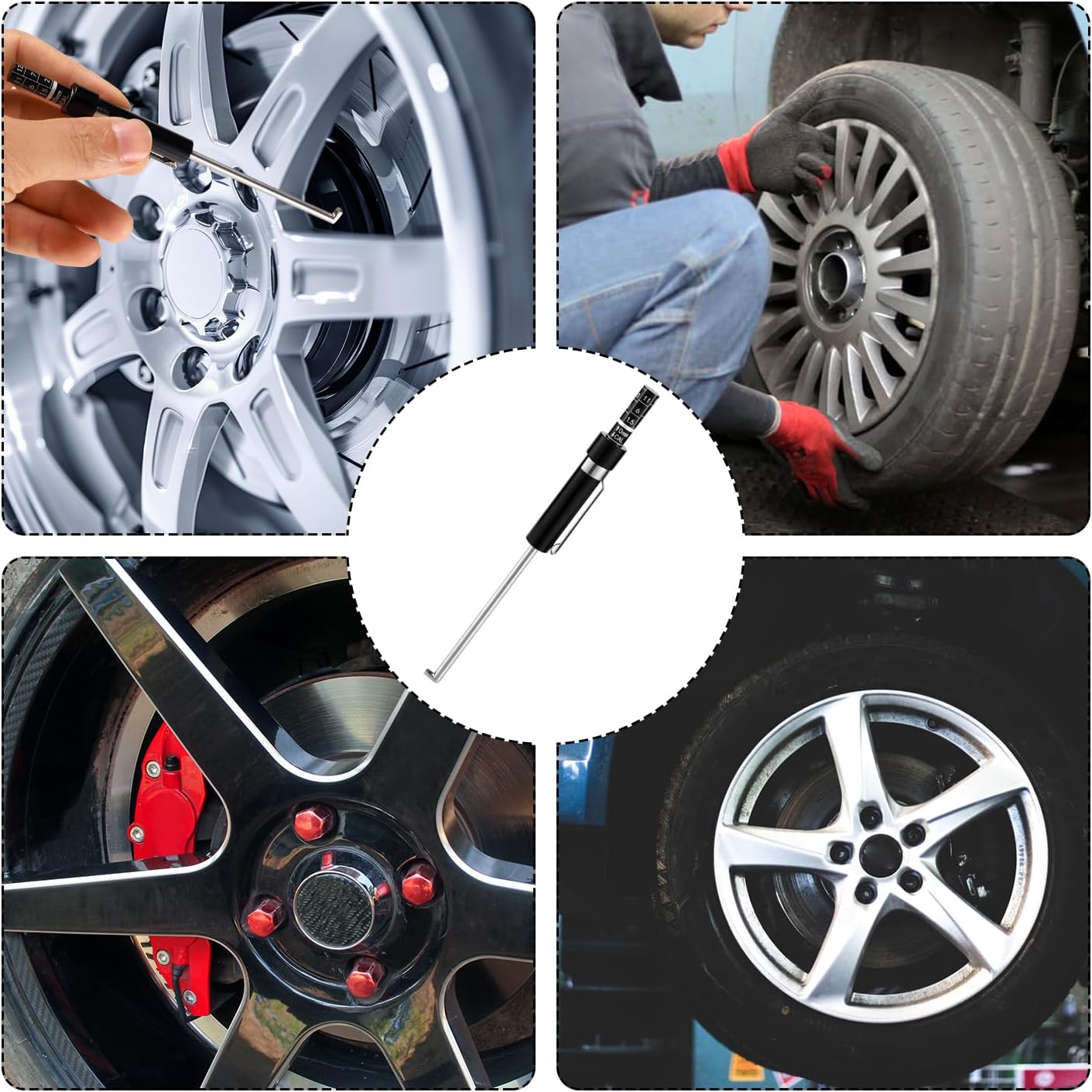 Automotive Brake Measurement Tool – Brake Pad Inspection Gauge With Scale