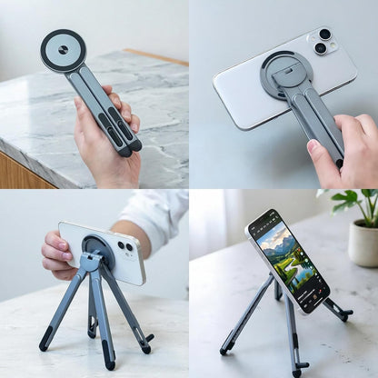 3-in-1 Foldable Magnetic Stand for Laptop, Tablet & Phone