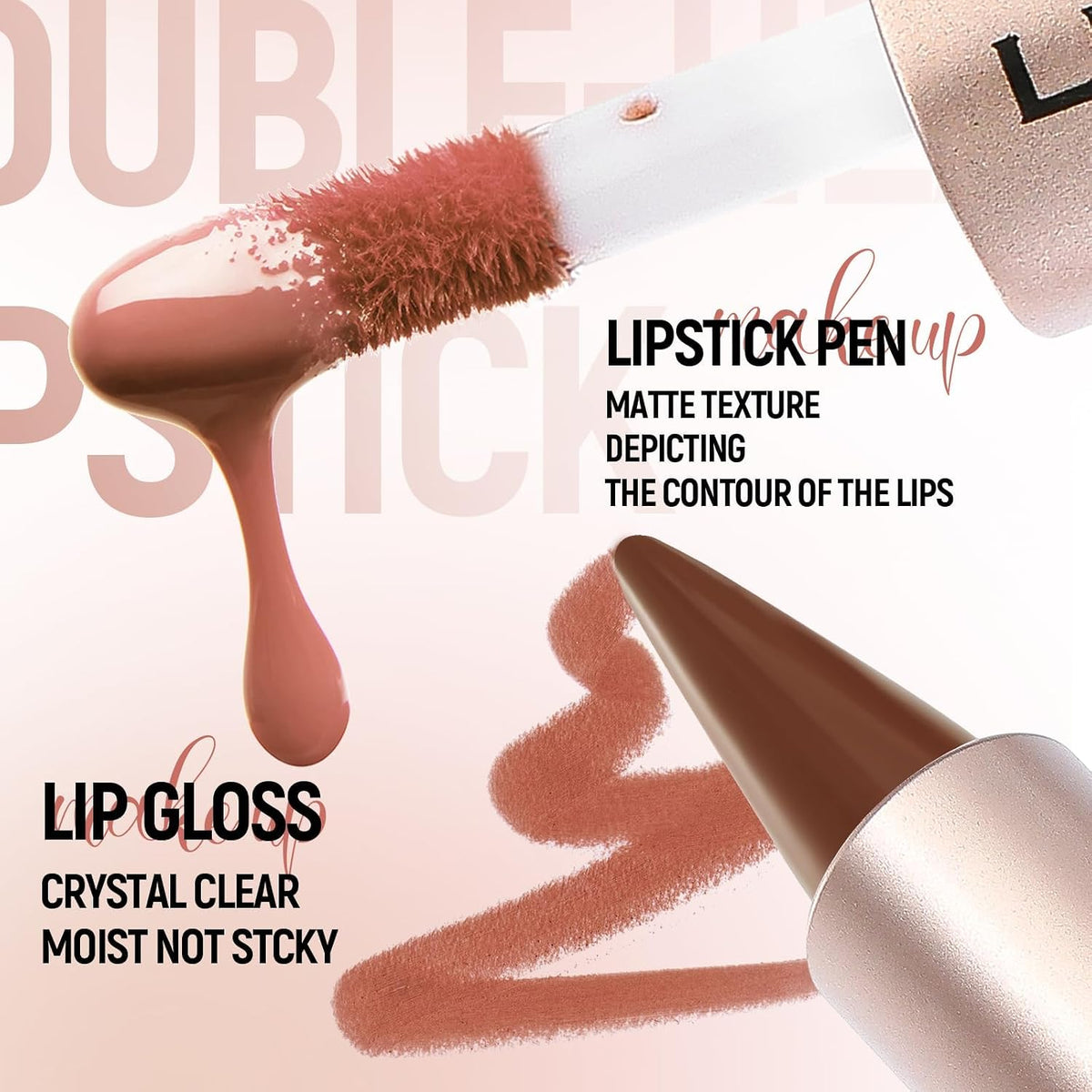 2-in-1 Double-Ended Matte Lip Liner & Lip Gloss Duo