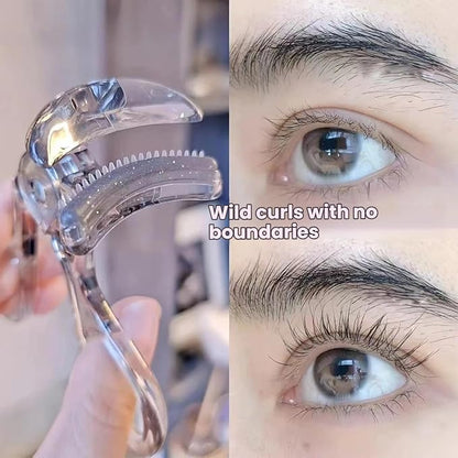 2Pcs Wide-Angle Eyelash Curler with Built-In Comb Gentle No-Pull Design