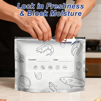 30 Pcs Reusable Aluminum Foil Storage Bags