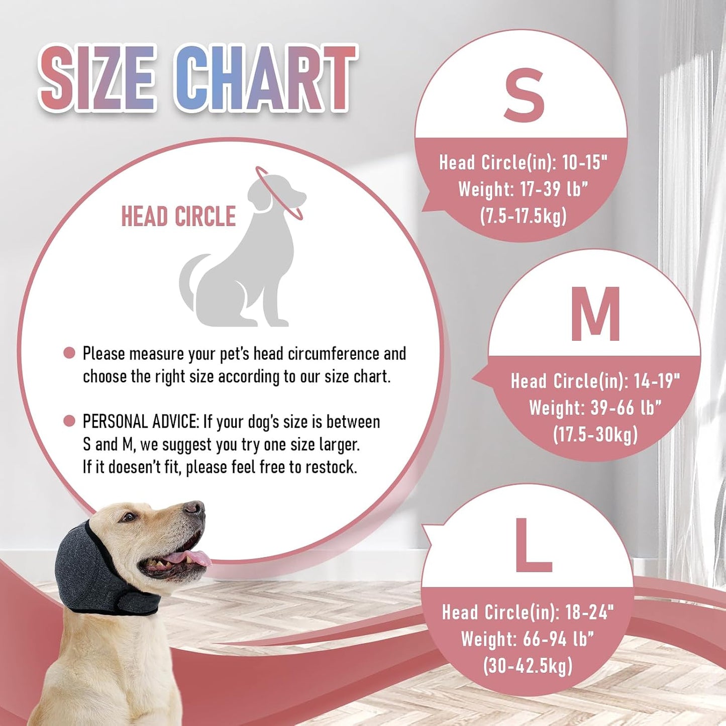 Multifunctional Dog Calming Hood And Ear Protector