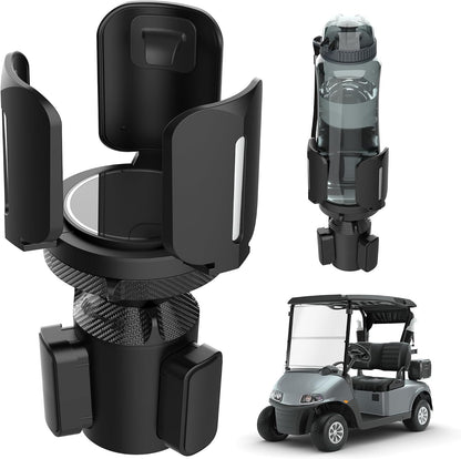 Adjustable Car Cup Holder Extender - With 360° Rotating Extendable Base