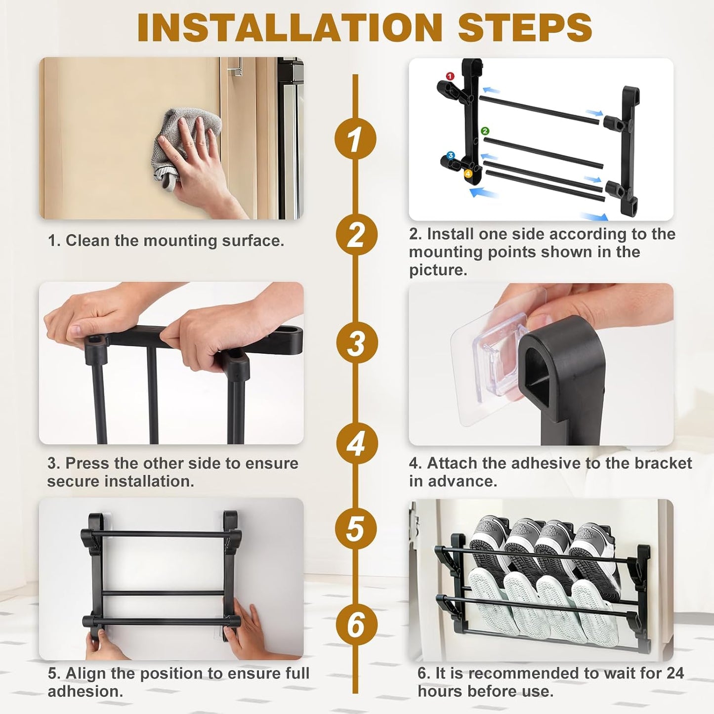 Foldable Metal Shoe Rack – Wall-Mounted Shoe Rack