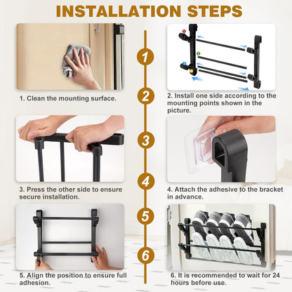 Foldable Metal Shoe Rack – Wall-Mounted Shoe Rack