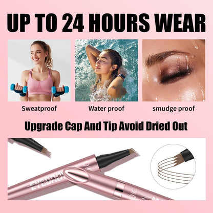 3D Microblade Eyebrow Pencil Waterproof Smudge-Proof Brow Pen
