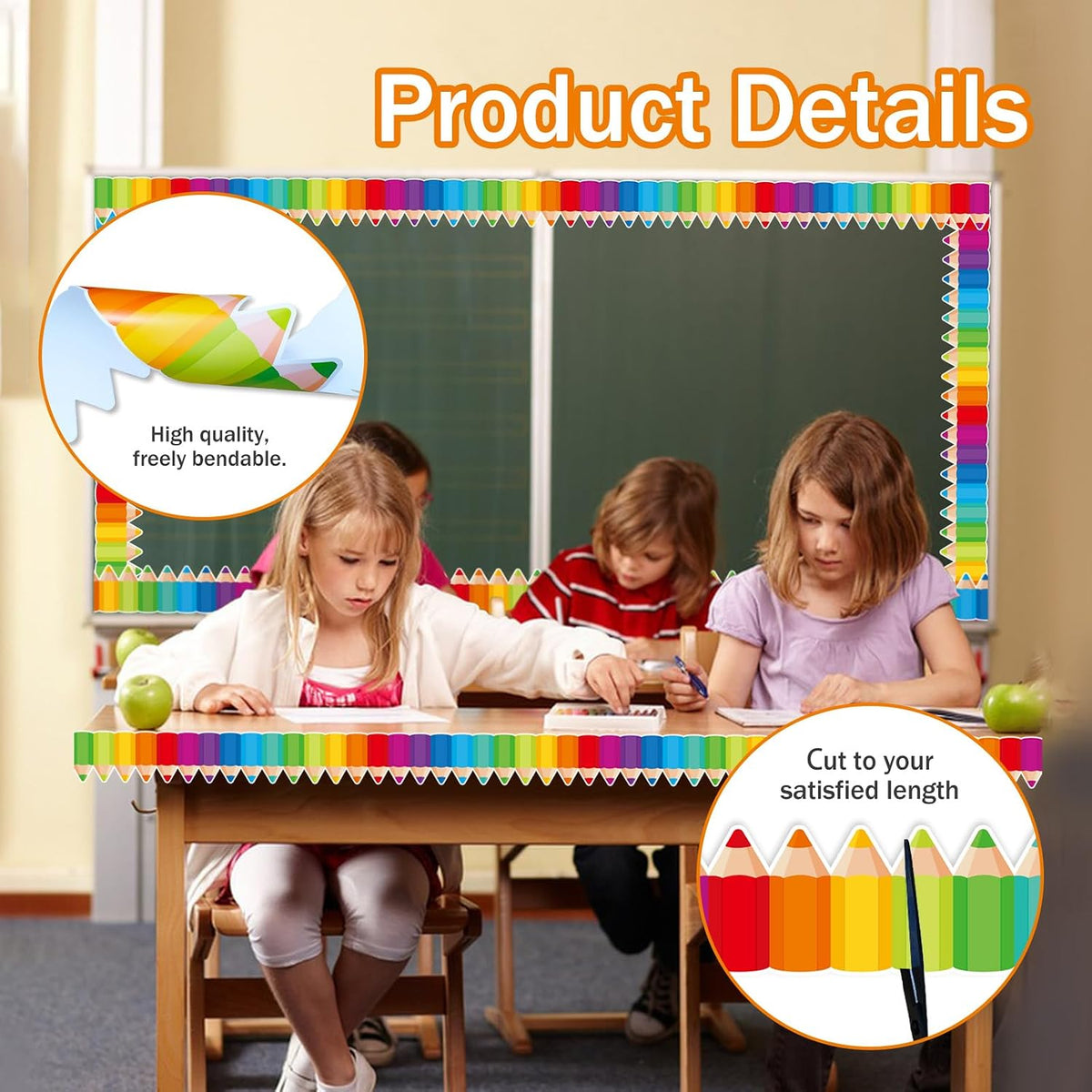 Colorful Pencil Bulletin Board Borders