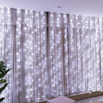 300LED Fairy Curtain Lights 9.8ft x 9.8ft for Bedroom Backdrop Wedding