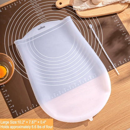 2PCS Silicone Dough Kneading Bags – Reusable Food-Grade Mixing Bags for Bread, Pizza & Pastry Dough