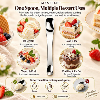 Stainless Steel Dessert Spade Spoon