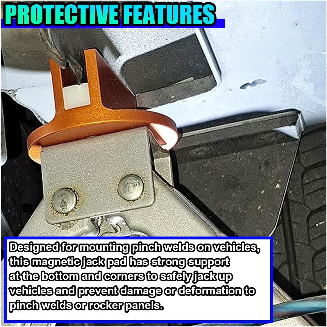 Universal Aluminum Slotted Grooved Magnetic Jack Pad