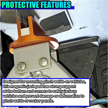 Universal Aluminum Slotted Grooved Magnetic Jack Pad
