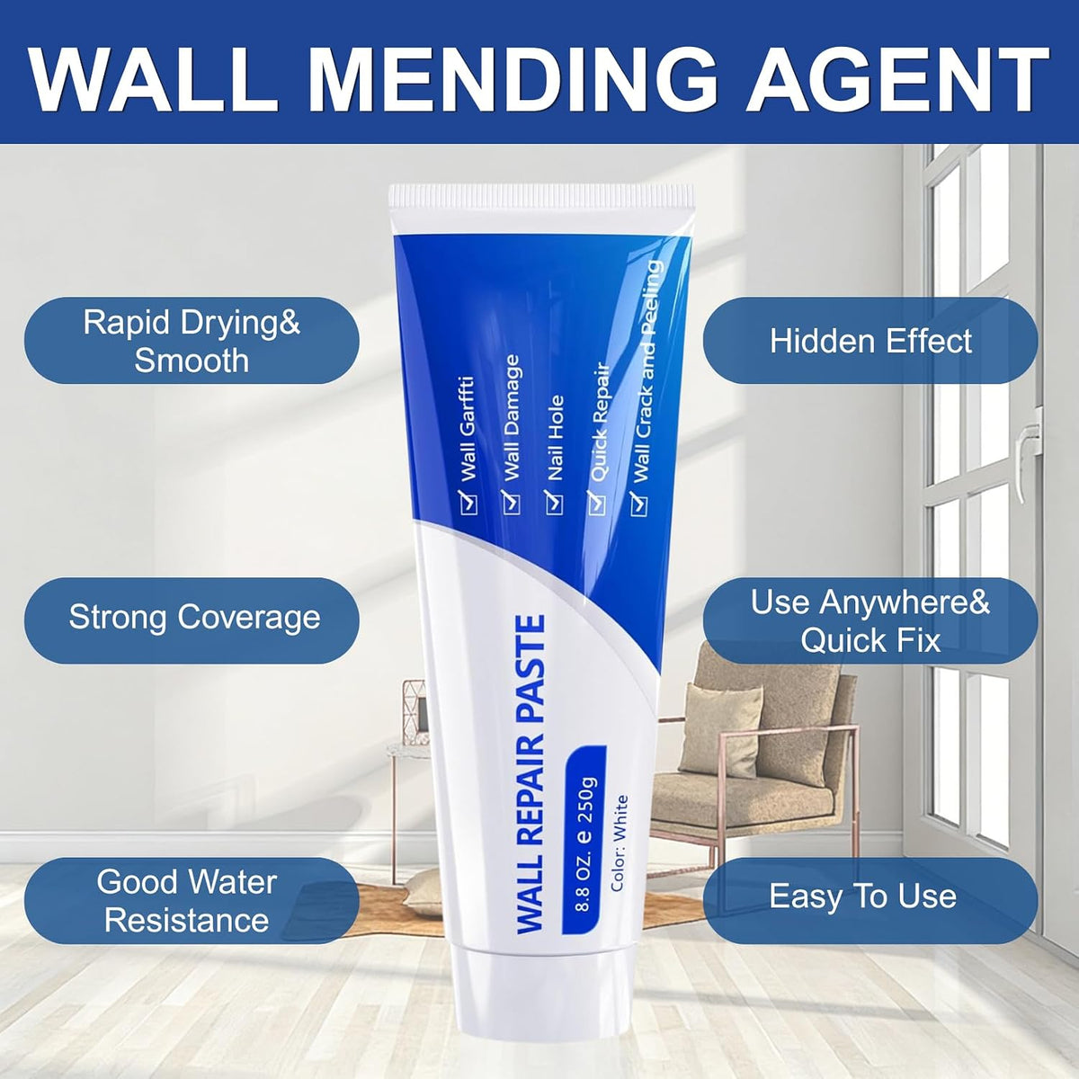 Wall Repair Paste – Wall Repair Kit With Scraper