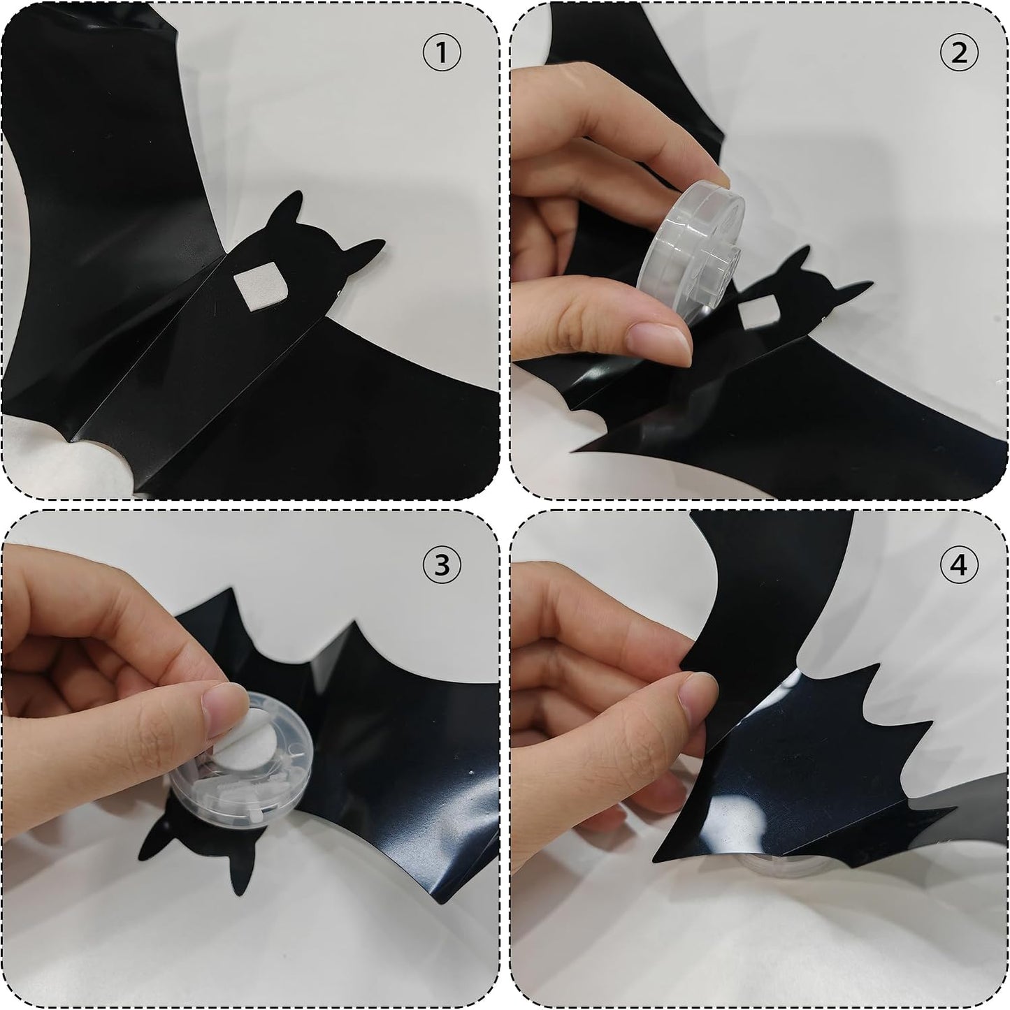 12-Piece Halloween Bat Wall Decoration Set