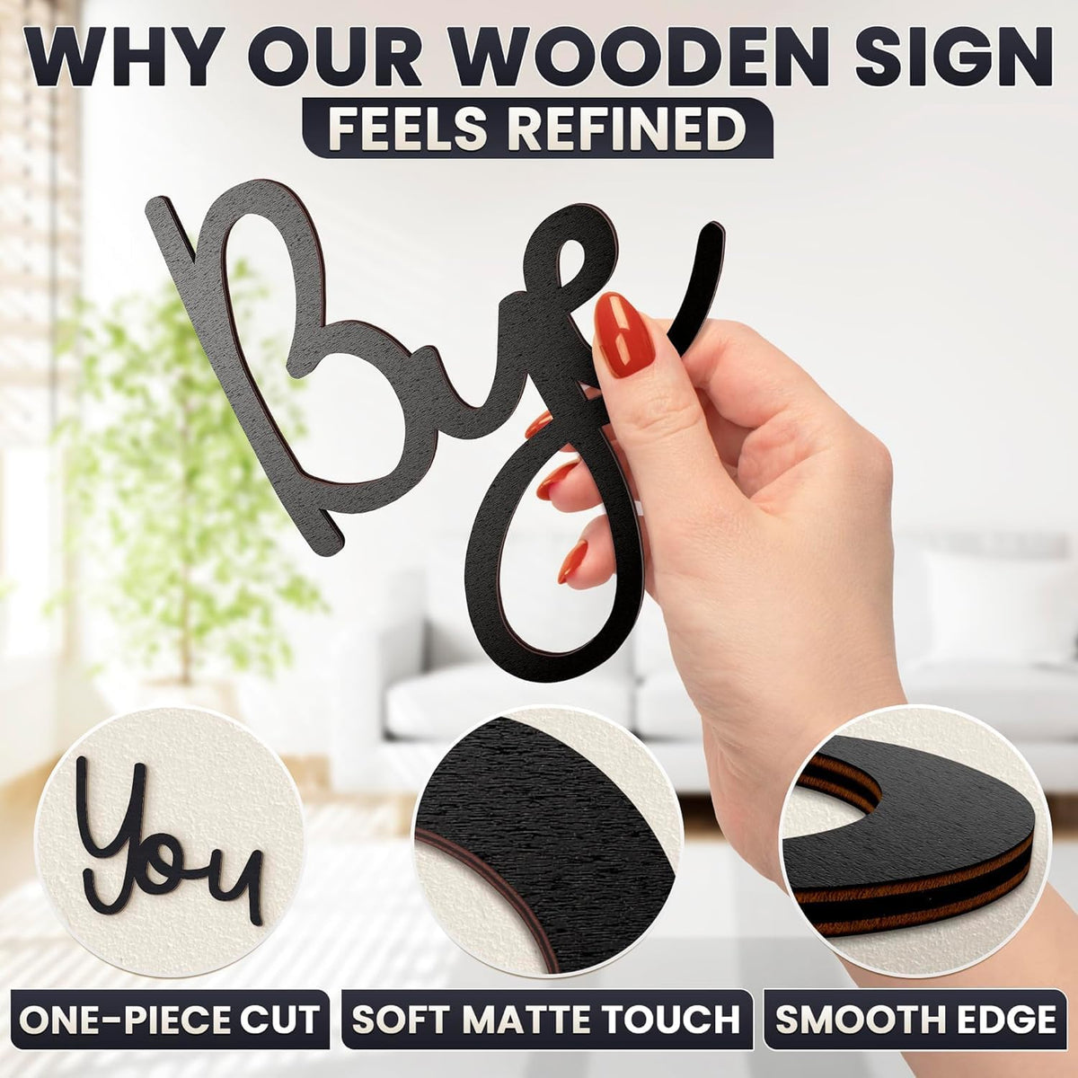 Love You Bye Sign Above Door Decor