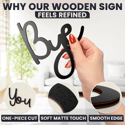 Love You Bye Sign Above Door Decor