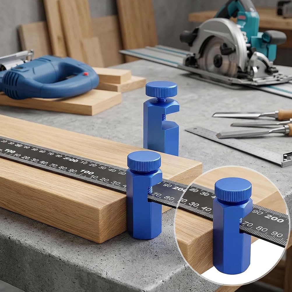 Right-Angle Ruler Clamp,Tall Stair Gauges for Framing Square