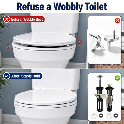 Universal Toilet Seat Bolt Kit, Toilet Seat Replacement Parts Kit-4 Pack