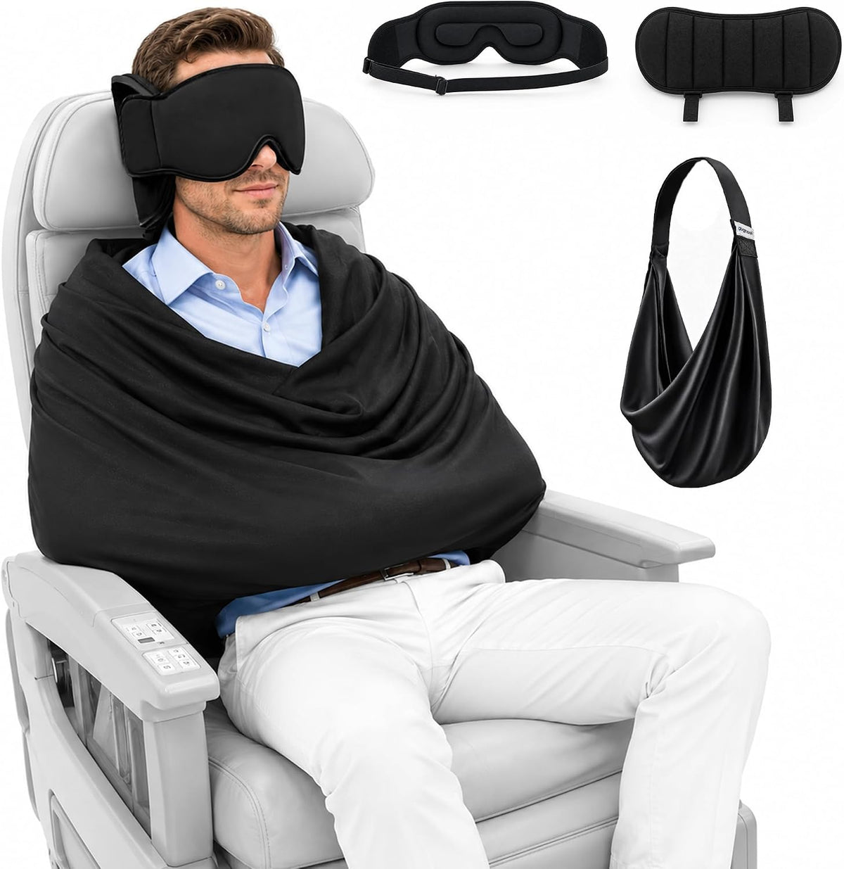 3-in-1 Aircraft Sleep Support System - Integrated Aircraft Sleep Kit
