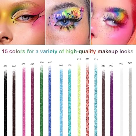 15-Color Pearlescent Eyeliner Set – Smooth, Waterproof, And Highly Pigmented