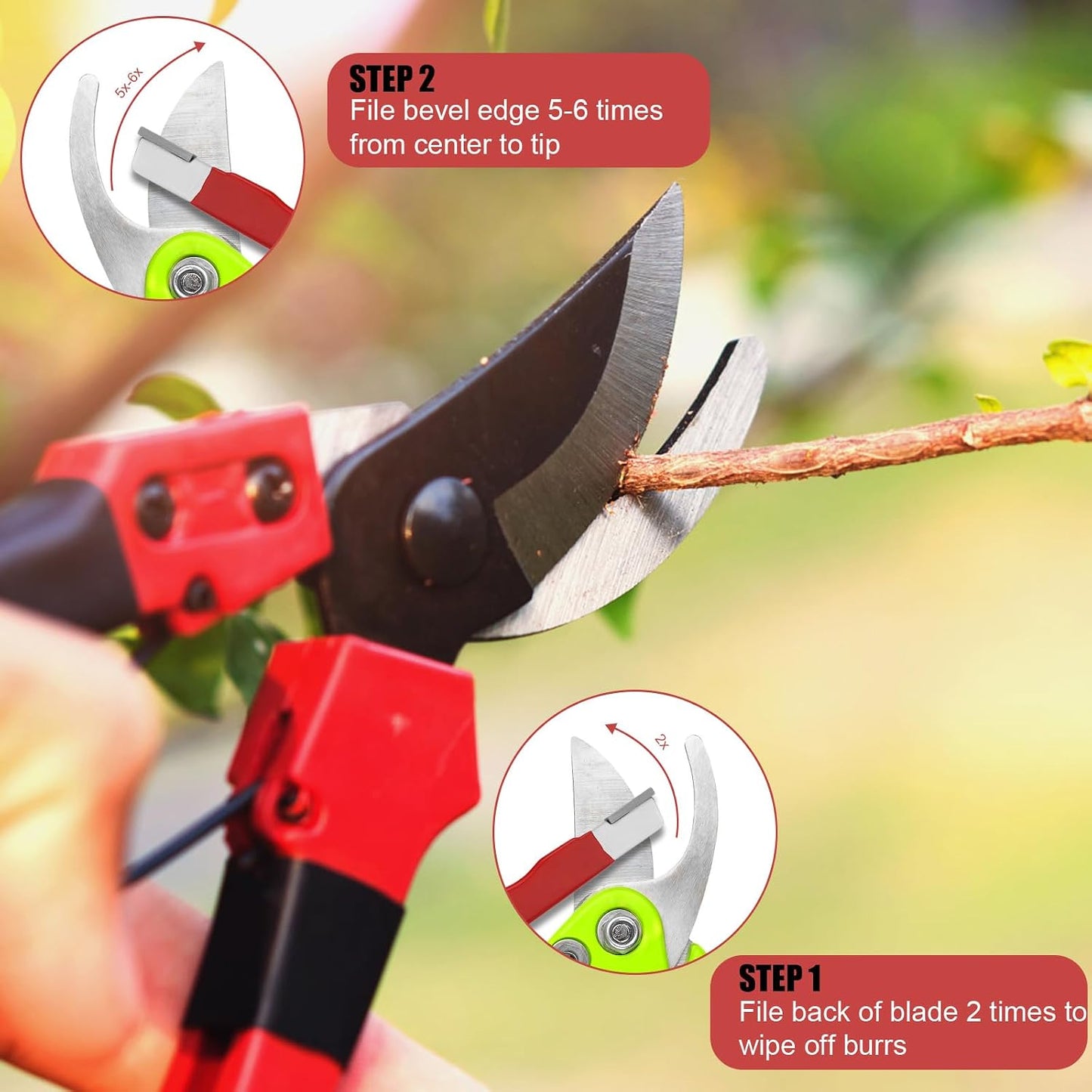 4 Pcs High-Quality Tungsten Steel Gardening Tool Sharpener