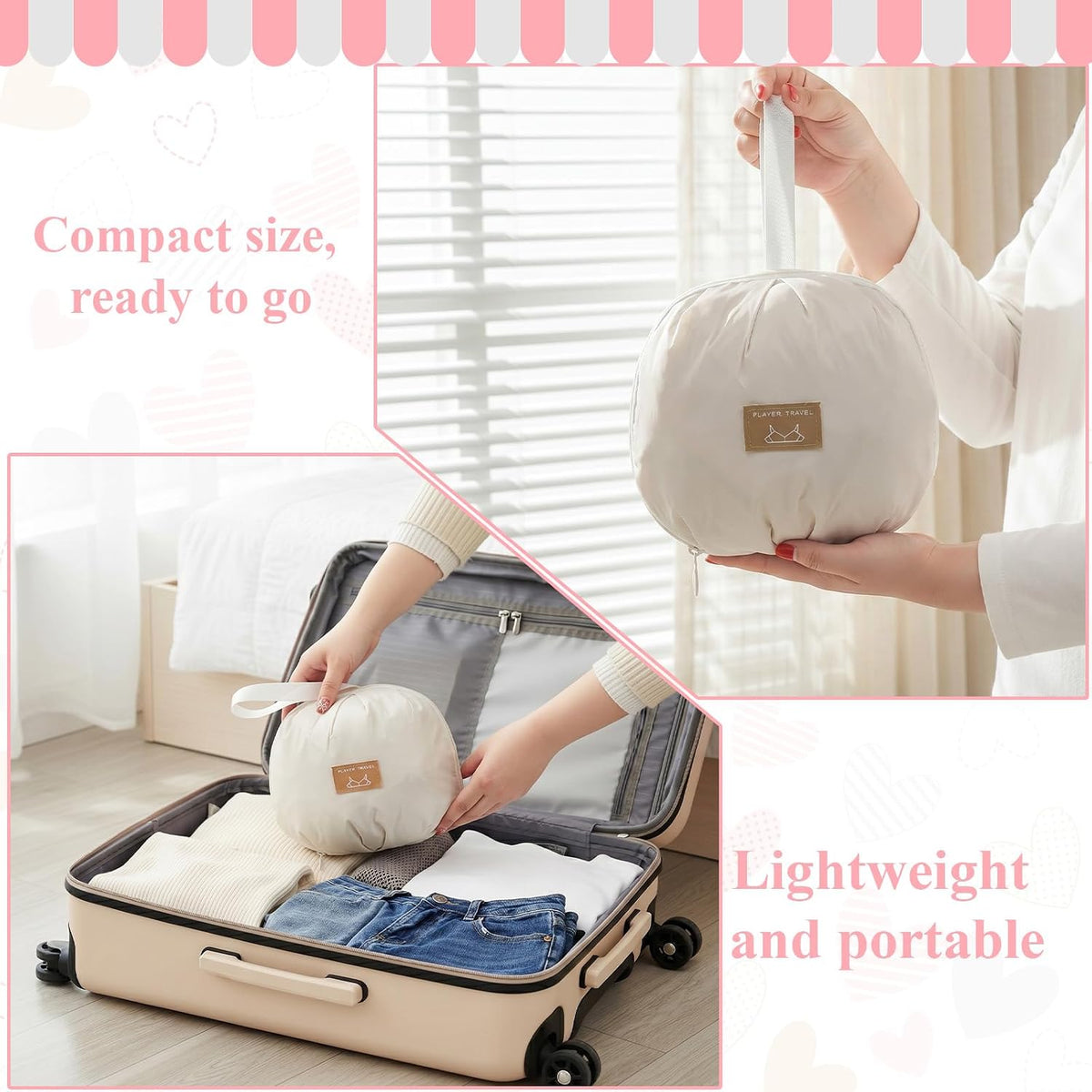 Travel Lingerie Storage Bag - Multi-Compartment Women's Storage Bag