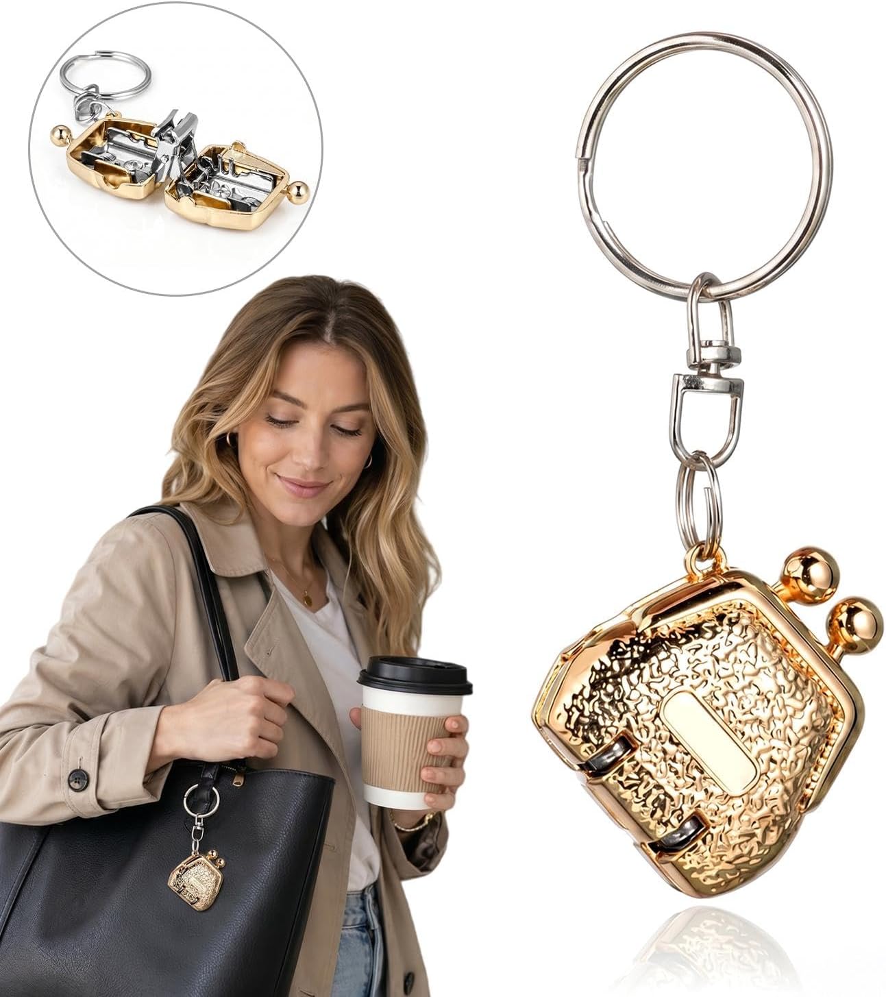 Mini Stainless Steel Nail Clipper Keychain – Portable Wallet-Style